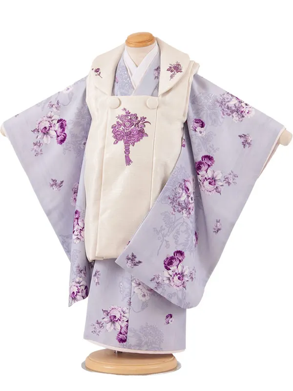 七五三レンタル （3歳女児被布）3619 JILL STUART 藤色 薔薇