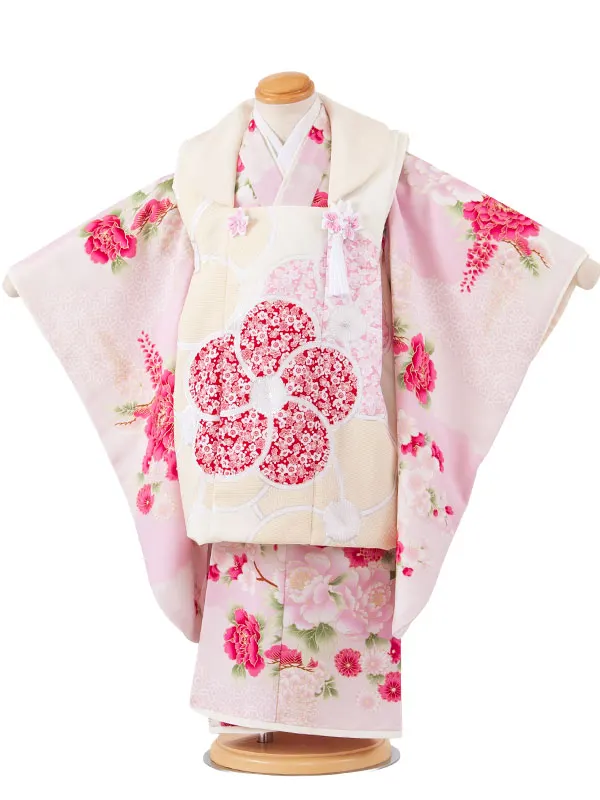 七五三レンタル （3歳女児被布）3623 JAPAN STYLE 薄ピンク