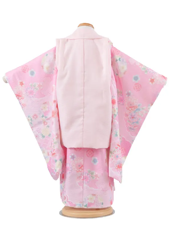 七五三レンタル （3歳女児被布）3660 式部浪漫 ピンク 束ね熨斗