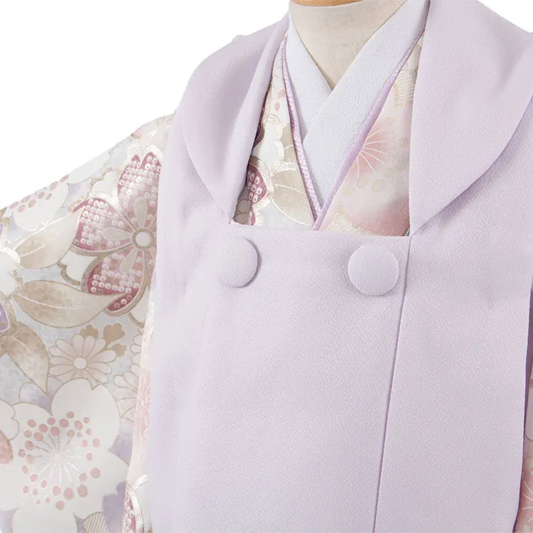 七五三レンタル （3歳女児被布）3702 ライラック×薄水色 桜