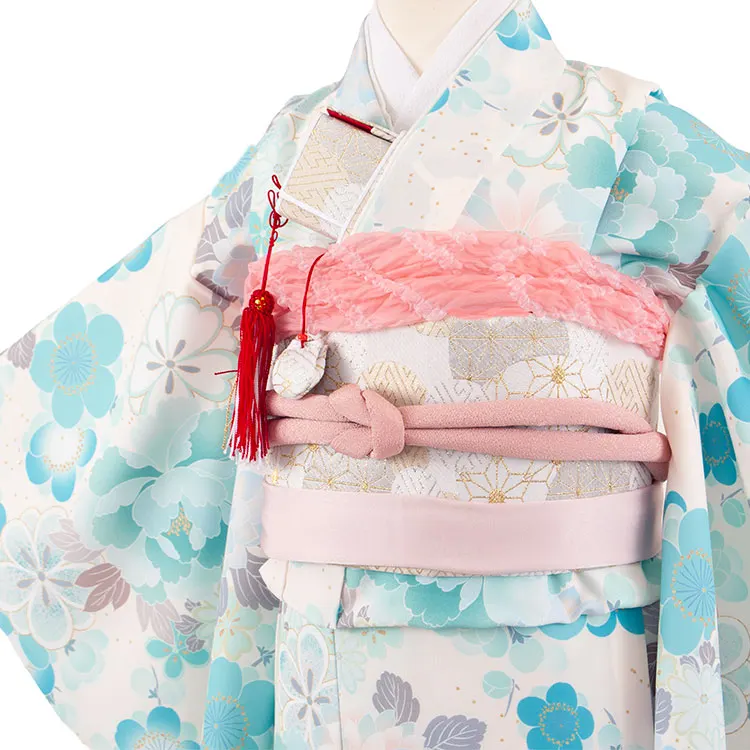 七五三レンタル（5歳女児結び帯） 5043 アイボリー 梅に牡丹