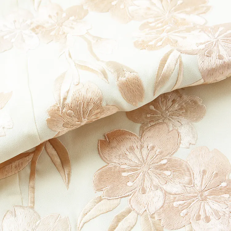 七五三レンタル（7歳女児結び帯） 7341 アイボリー しだれ桜刺繍 豪華