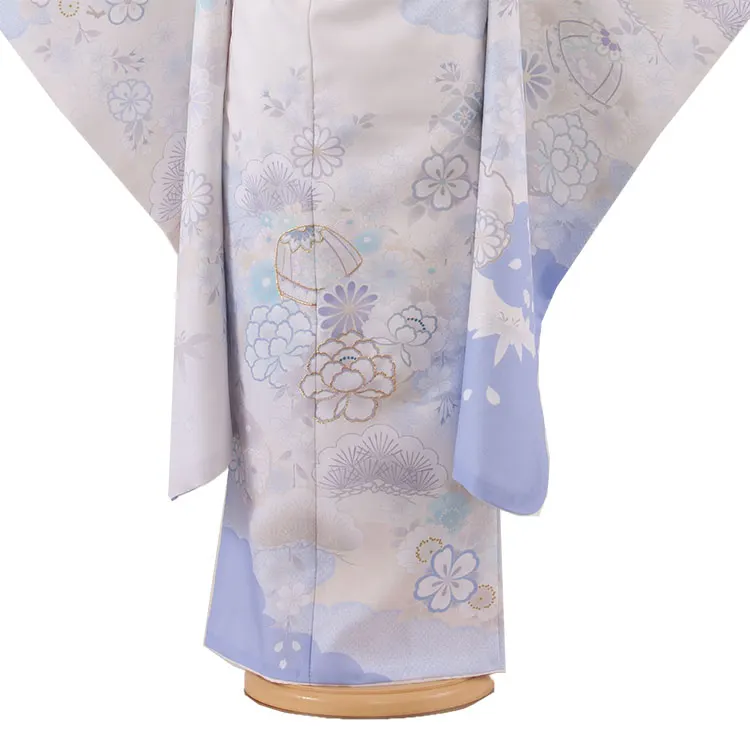 七五三レンタル（7歳女児結び帯） 7351 オフホワイト 鞠 桜 梅