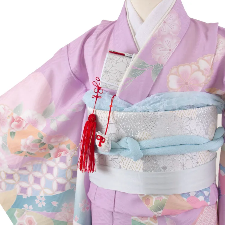 七五三レンタル（7歳女児結び帯） 7373 薄紫 華熨斗