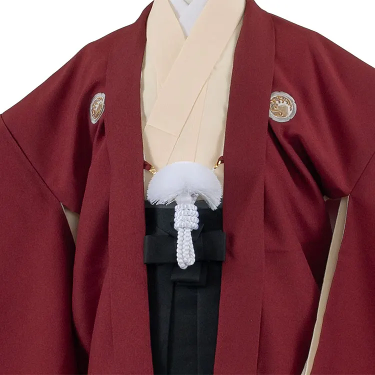 かんたん着付 小学校 卒業式 男の子 袴 小町kids ワイン×黒 1689