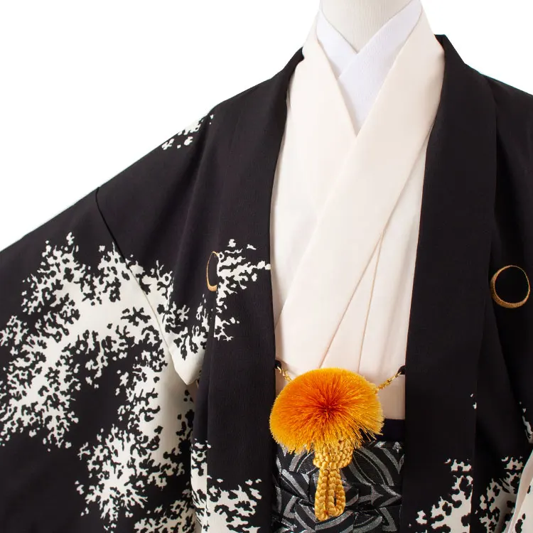 かんたん着付 小学校 卒業式 男の子 袴 黒地 緑龍 1716