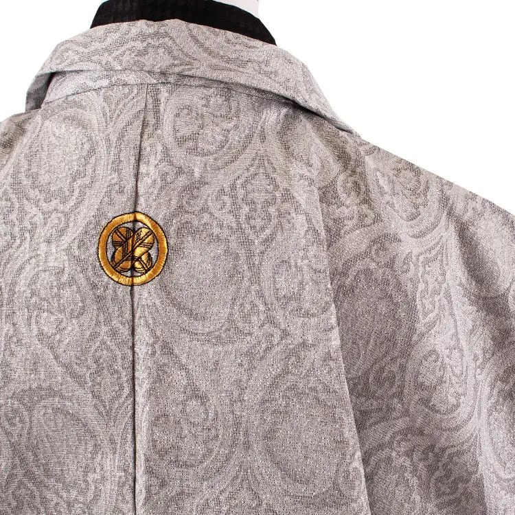 かんたん着付 小学校 卒業式 男の子 袴 グレー アンティーク柄 1741