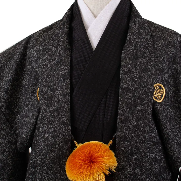 かんたん着付 小学校 卒業式 男の子 袴 黒地 1742