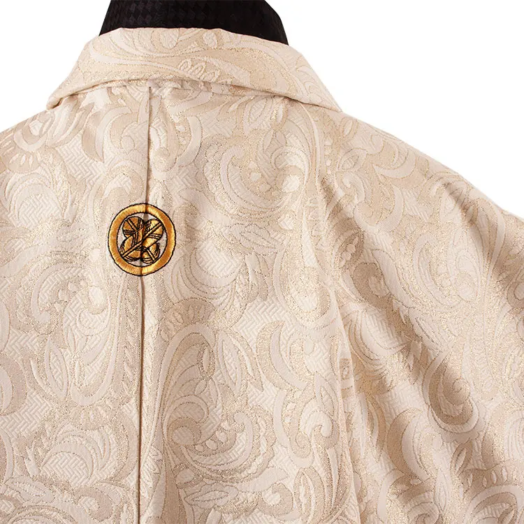 かんたん着付 小学校 卒業式 男の子 袴 ベージュ アンティーク柄 1744