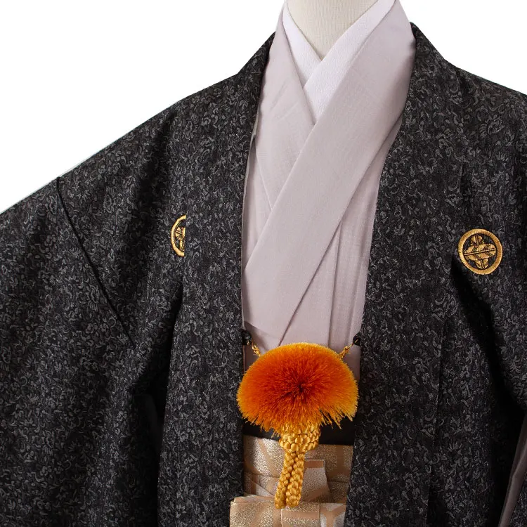 かんたん着付 小学校 卒業式 男の子 袴 黒地 1745