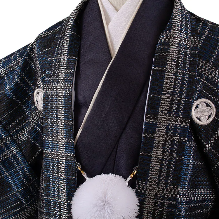 かんたん着付 小学校 卒業式 男の子 袴 紺地 幾何学模様 七宝袴 1769