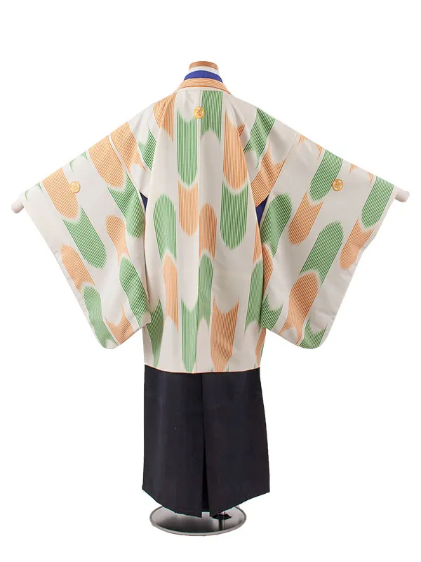 かんたん着付 小学校 卒業式 男の子 袴 アイボリー 1794