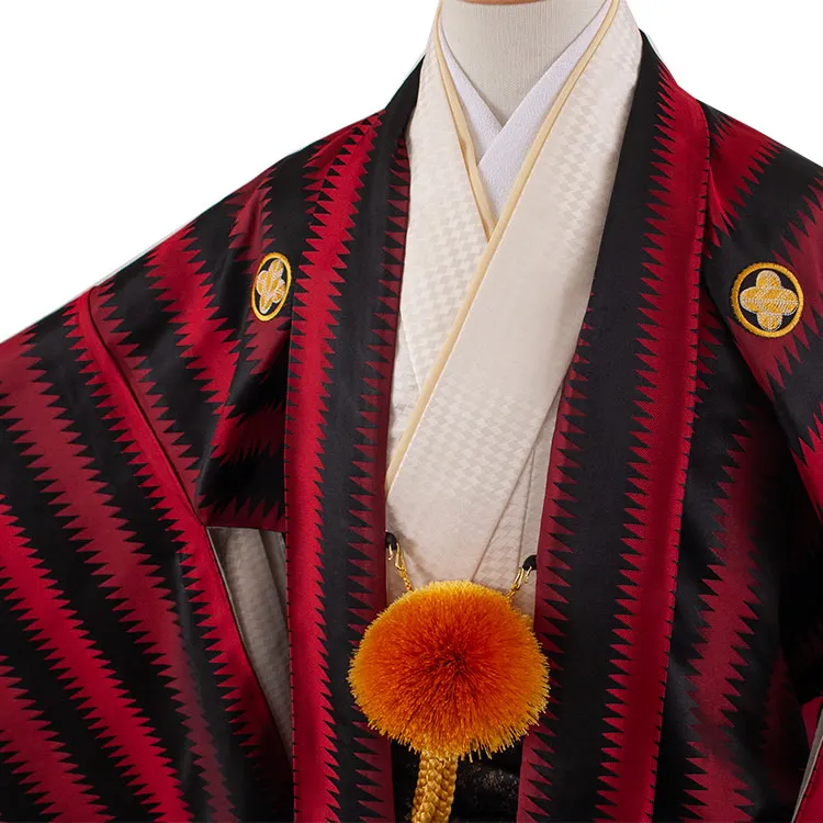 かんたん着付 小学校 卒業式 男の子 袴 黒×赤 1799