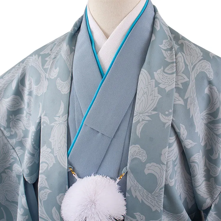 かんたん着付 小学校 卒業式 男の子 袴 ブルーグレー アンティーク柄 1801