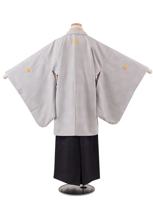 かんたん着付 小学校 卒業式 男の子 袴 グレー 1808