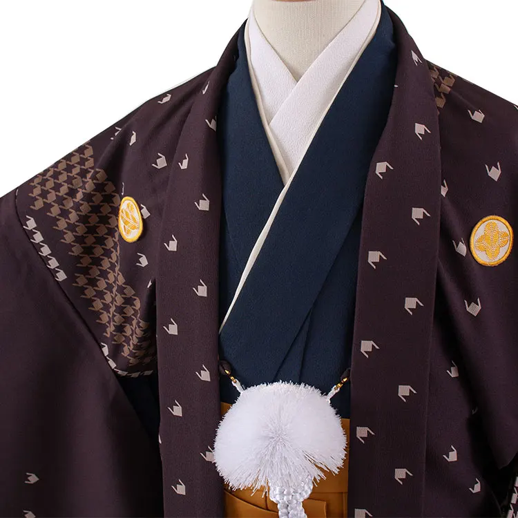 かんたん着付 小学校 卒業式 男の子 袴 こげ茶 1813