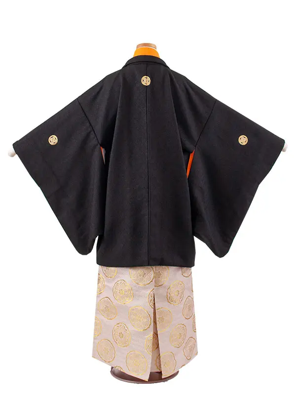 かんたん着付 小学校 卒業式 男の子 袴 黒地 1821