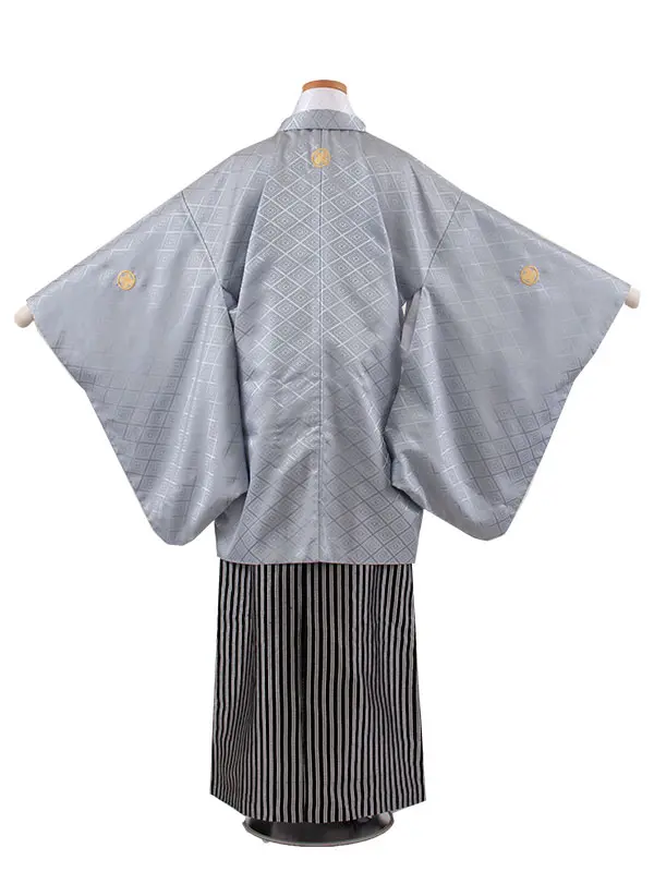 かんたん着付 小学校 卒業式 男の子 袴 グレー 1824