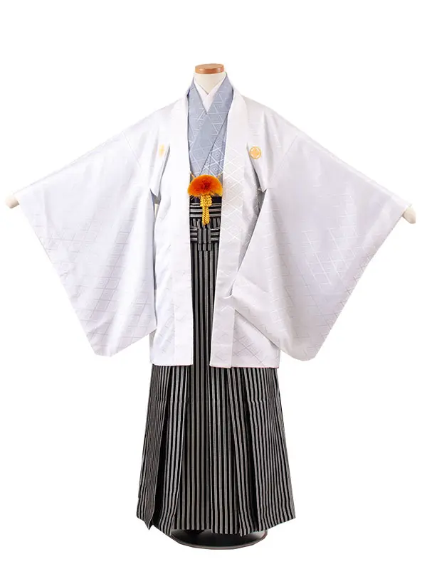 かんたん着付 小学校 卒業式 男の子 袴 白地 1825