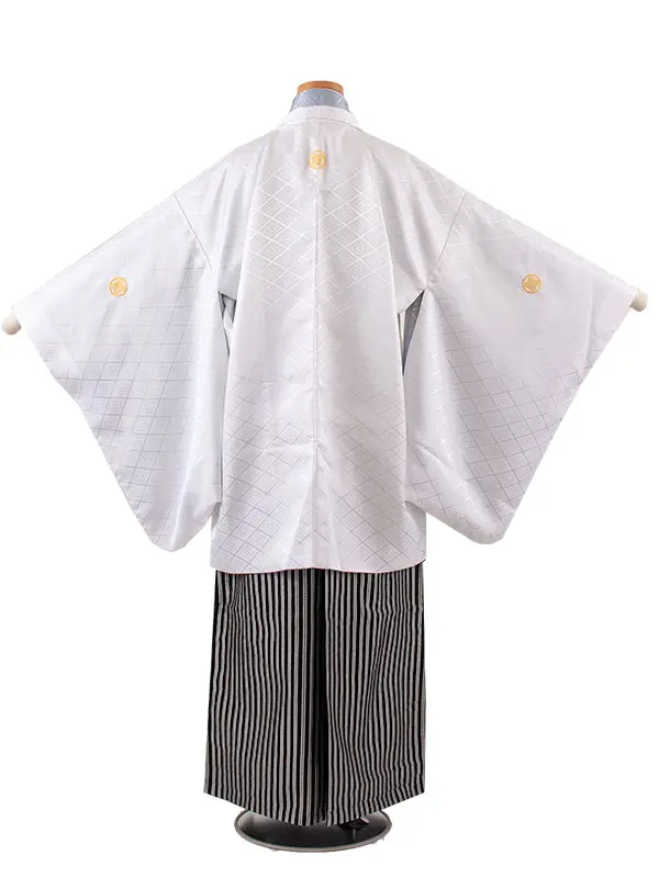 かんたん着付 小学校 卒業式 男の子 袴 白地 1825
