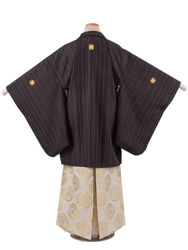 かんたん着付 小学校 卒業式 男の子 袴 黒地 1832