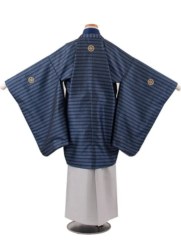 かんたん着付 小学校 卒業式 男の子 袴 黒地 1834