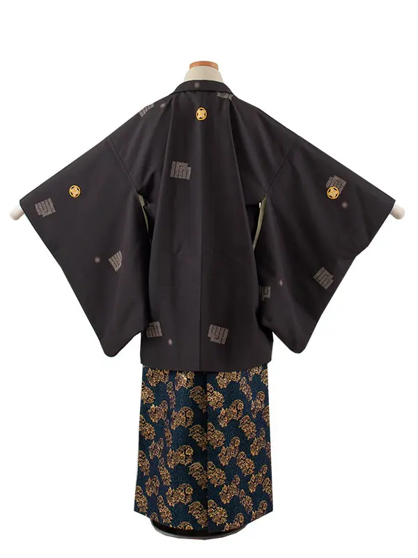 小学校 卒業式 男の子 袴 黒地 1849
