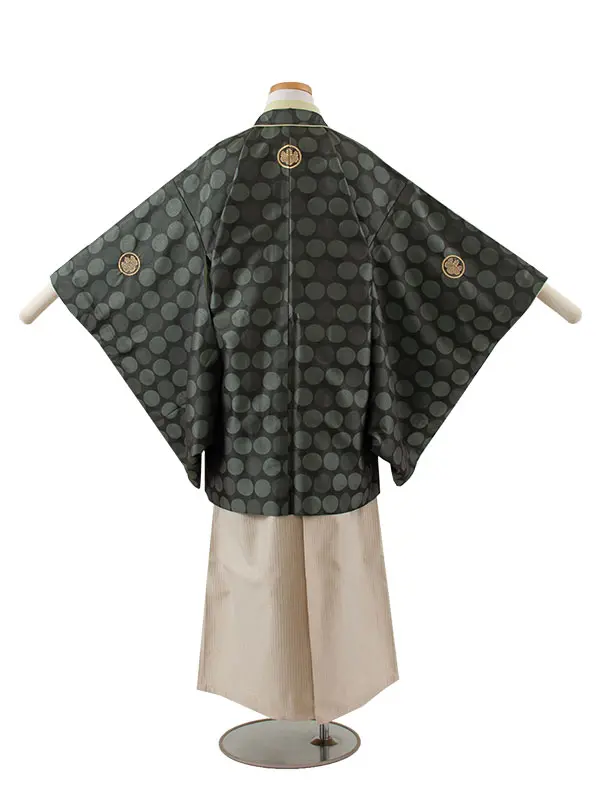 小学校 卒業式 男の子 袴 黒緑 ドット柄 1856