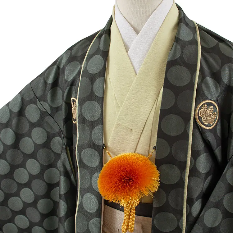 小学校 卒業式 男の子 袴 黒緑 ドット柄 1856