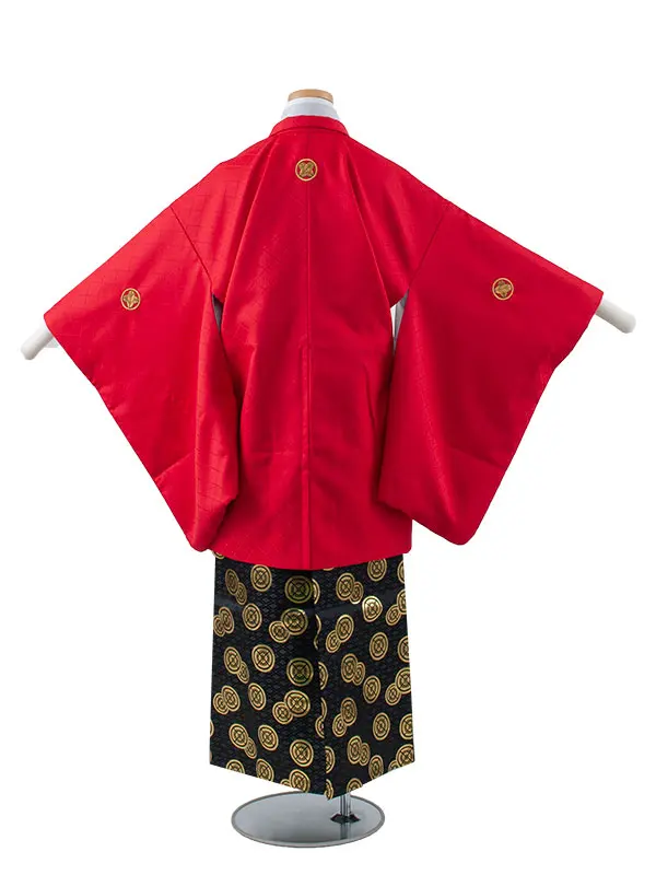 かんたん着付 小学校 卒業式 男の子 袴 赤地 1857
