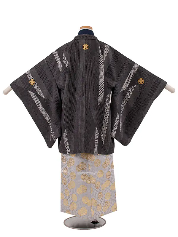 かんたん着付 小学校 卒業式 男の子 袴 黒地 1858