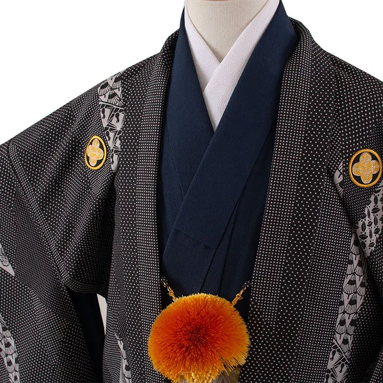 かんたん着付 小学校 卒業式 男の子 袴 黒地 1858