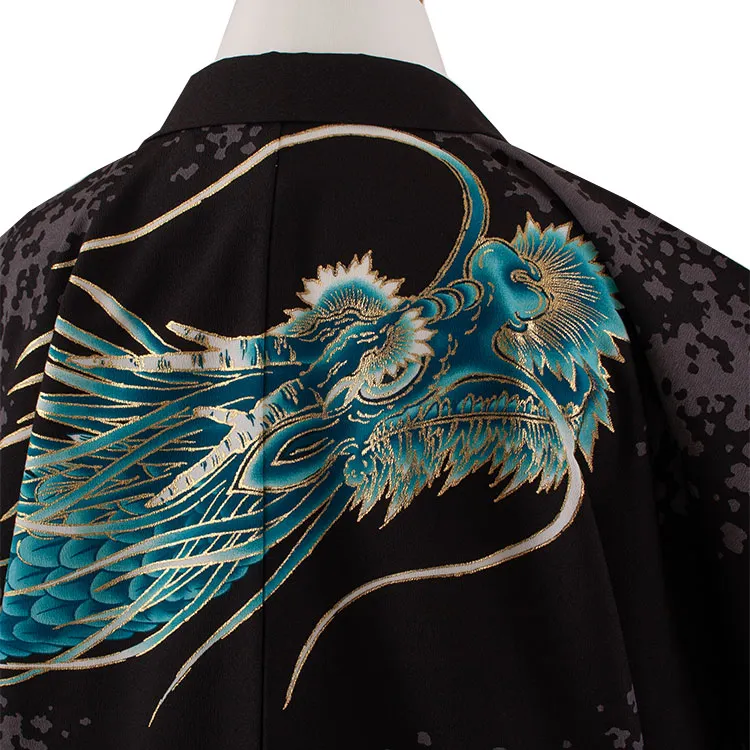 かんたん着付 小学校 卒業式 男の子 袴 黒地 青龍 1864