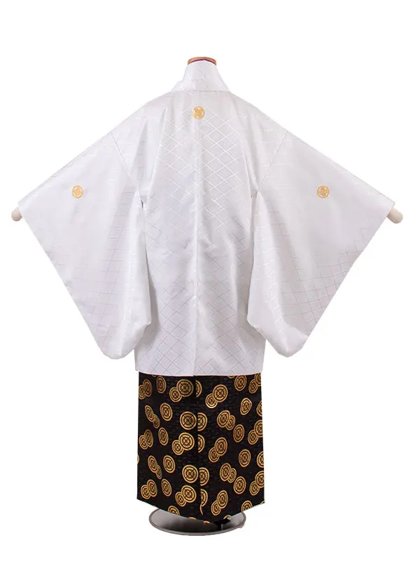 かんたん着付 小学校 卒業式 男の子 袴 白地 1873