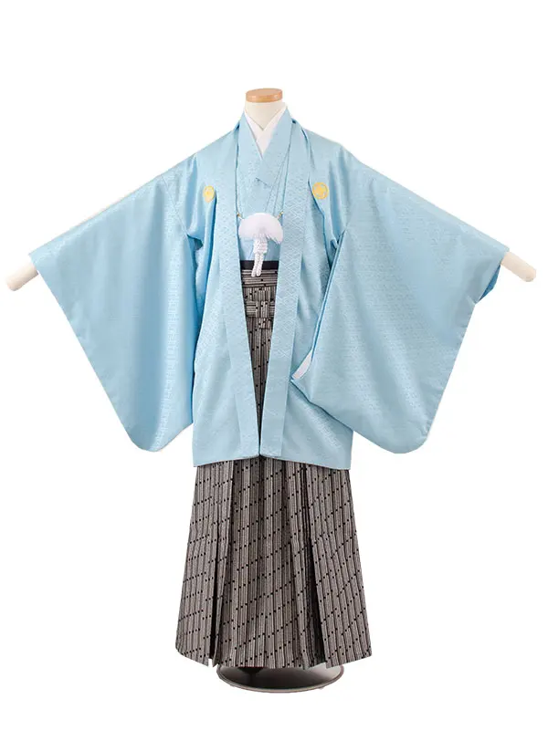 かんたん着付 小学校 卒業式 男の子 袴 スカイブルー 1874