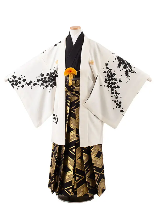 小学校 卒業式 男の子 袴 白地 桜 1878