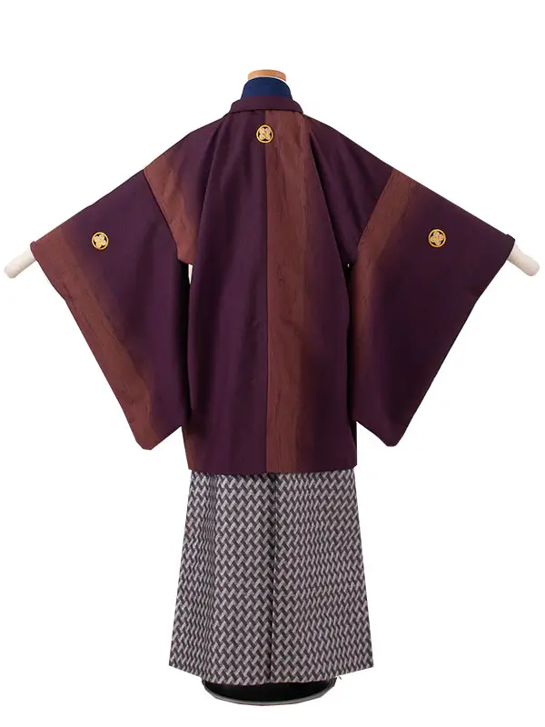 かんたん着付 小学校 卒業式 男の子 袴 深紫 1883