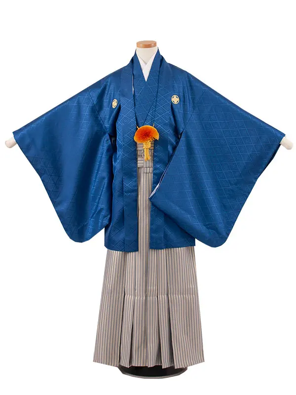 かんたん着付 小学校 卒業式 男の子 袴 青地 1884