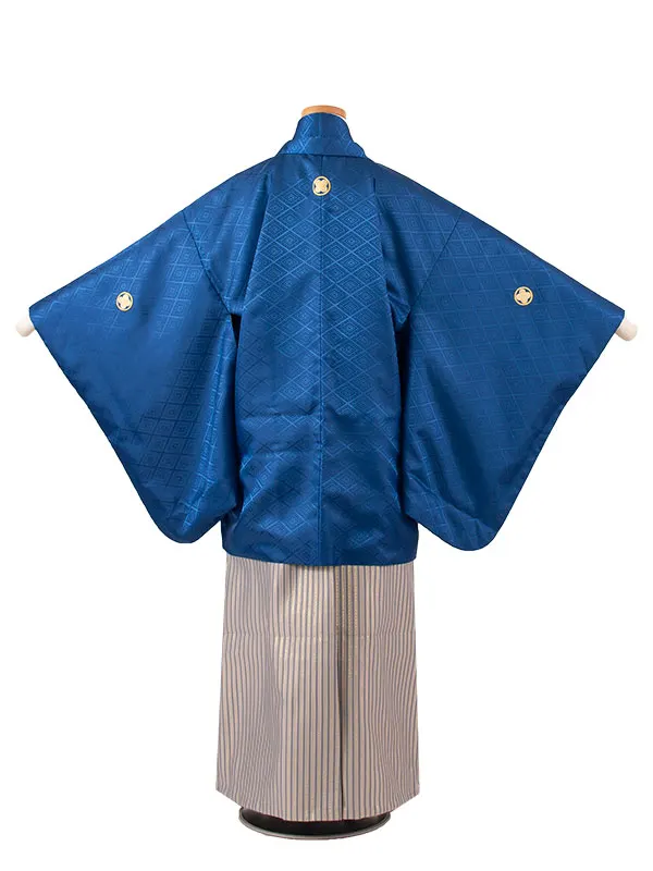 かんたん着付 小学校 卒業式 男の子 袴 青地 1884