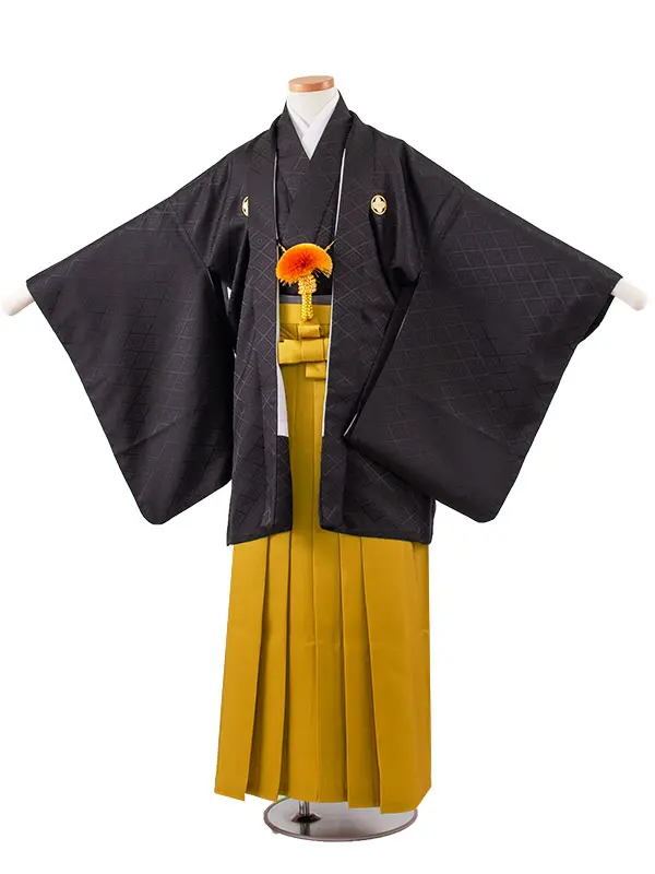 小学校 卒業式 男の子 袴 黒地 1886