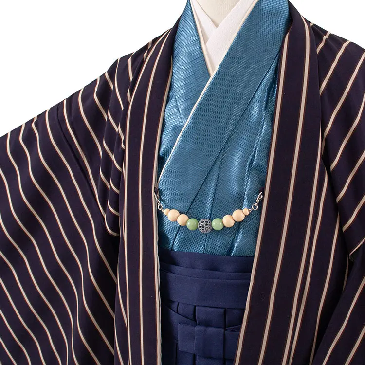 かんたん着付 小学校 卒業式 男の子 袴 紺地 ストライプ 1895