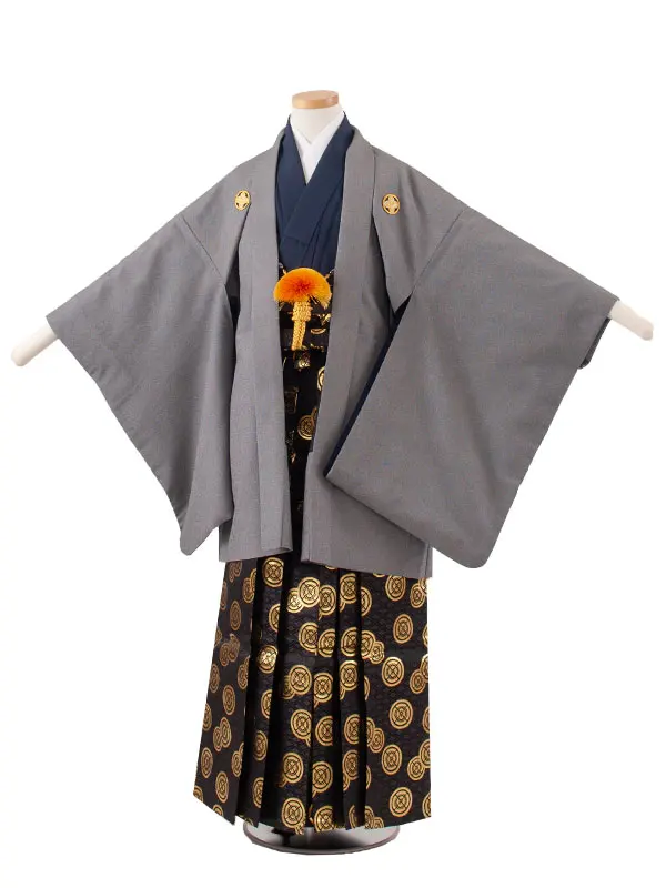 小学校 卒業式 男の子 袴 グレー 鮫小紋 1898