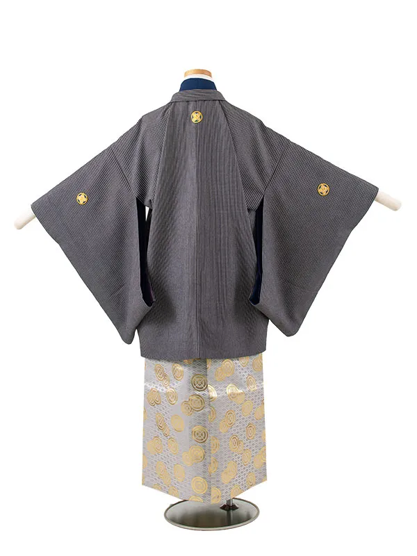 小学校 卒業式 男の子 袴 黒地 ストライプ 1899