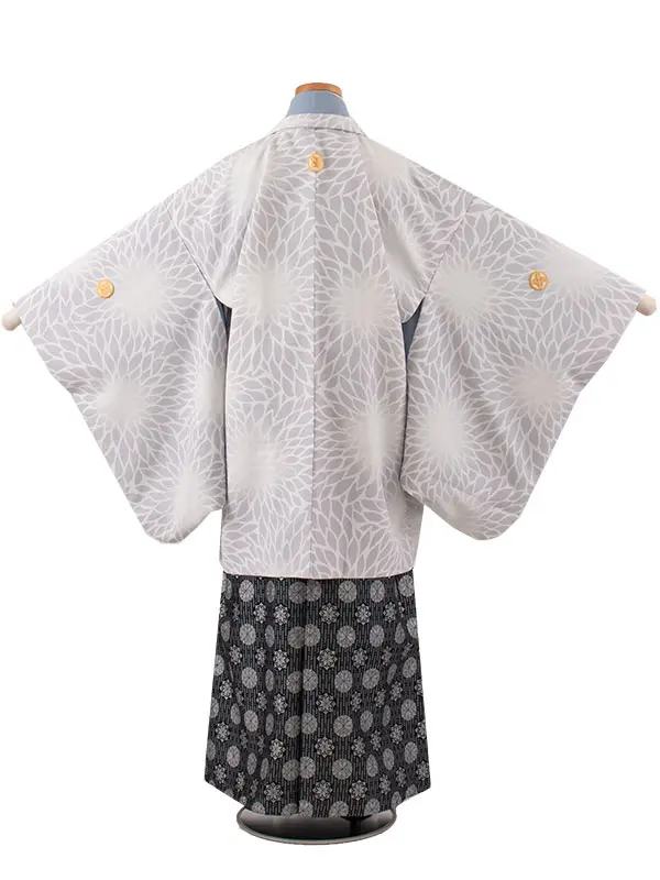 かんたん着付 小学校 卒業式 男の子 袴 グレー 1911