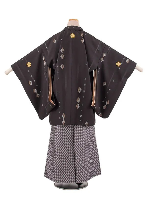 かんたん着付 小学校 卒業式 男の子 袴 黒地 1913