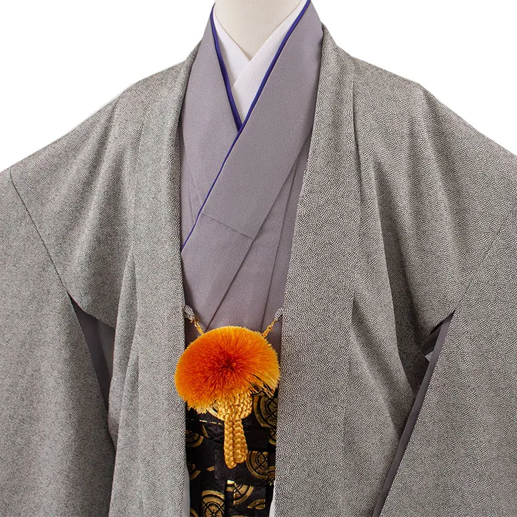 かんたん着付 小学校 卒業式 男の子 袴 グレー 鮫小紋 1915