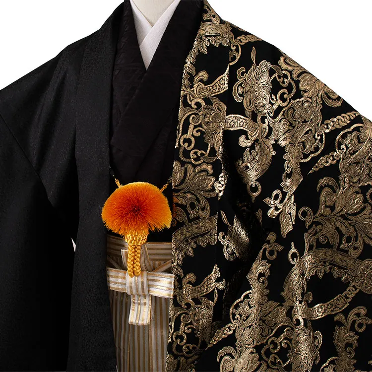 小学校 卒業式 男の子 袴 黒地 アンティーク柄 1918