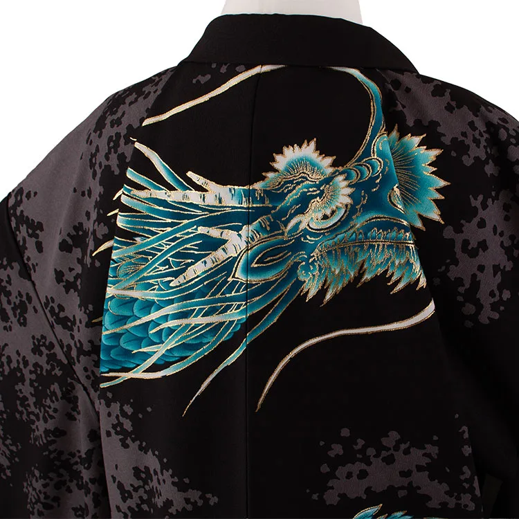 小学校 卒業式 男の子 袴 黒地 青龍 1920