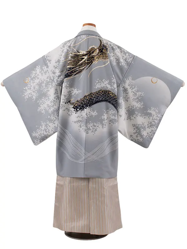 小学校 卒業式 男の子 袴 グレー 龍 1921