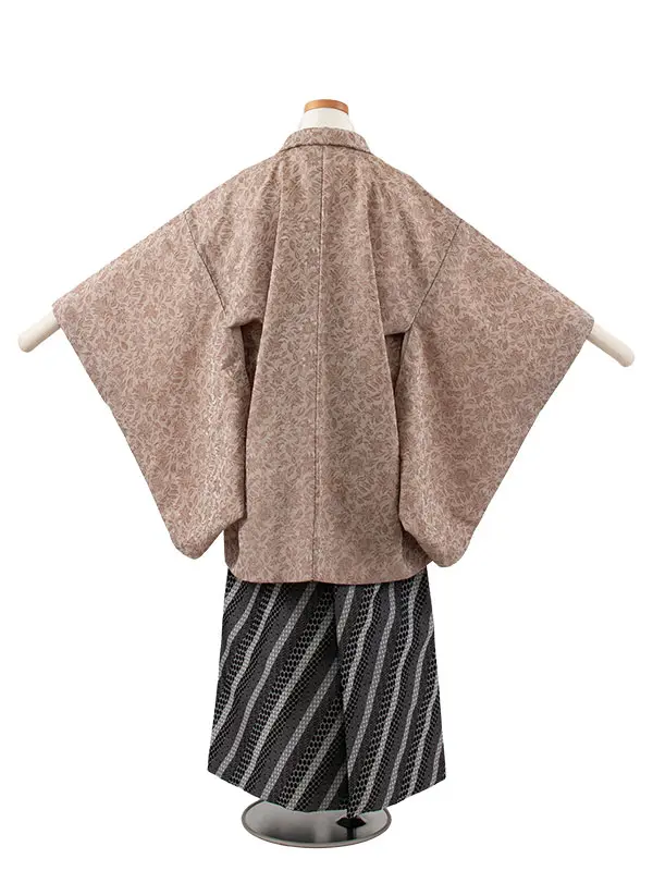 かんたん着付 小学校 卒業式 男の子 袴 ブラウン 花柄 1937